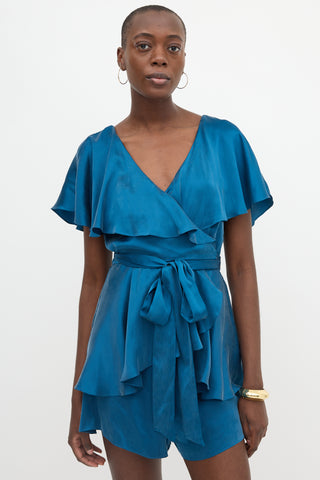 Zimmermann Silk Ruffled Romper