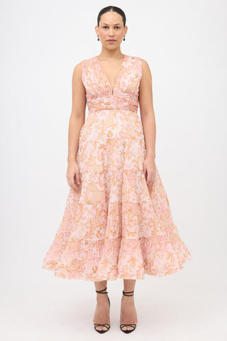 Zimmermann Paisley Pleated Dress
