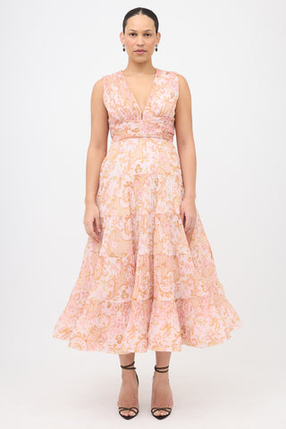 Zimmermann Paisley Pleated Dress