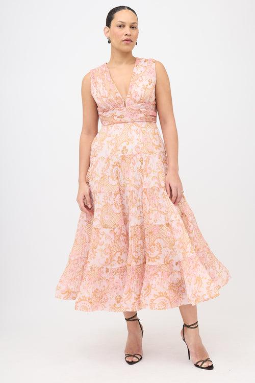 Zimmermann Paisley Pleated Dress