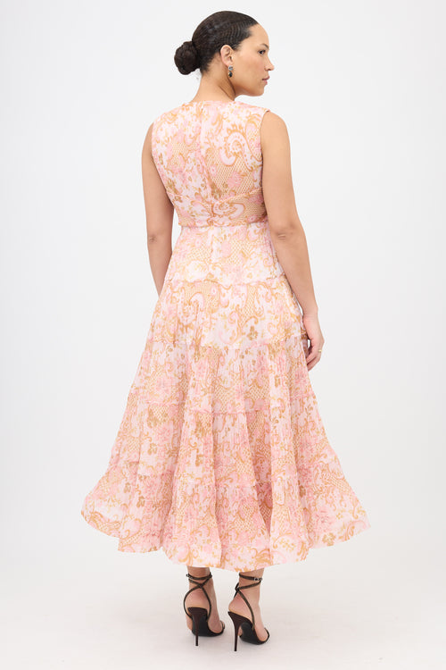 Zimmermann Paisley Pleated Dress