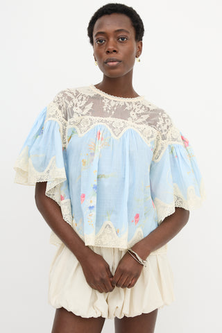 Zimmermann Floral Lace Lucky Blouse