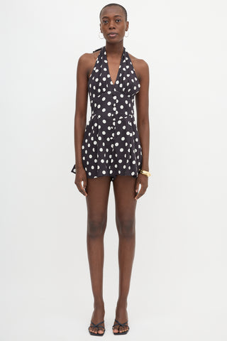 Zimmermann Linen Polka Dot Bellitude Romper