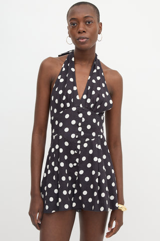 Zimmermann Linen Polka Dot Bellitude Romper