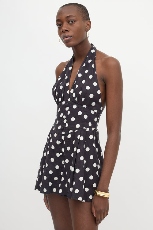 Zimmermann Linen Polka Dot Bellitude Romper