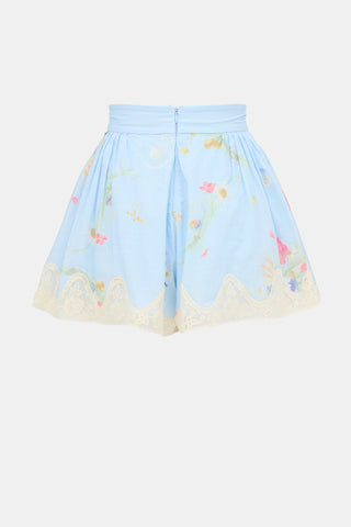 Zimmermann Lucky Lace Trimmed Shorts