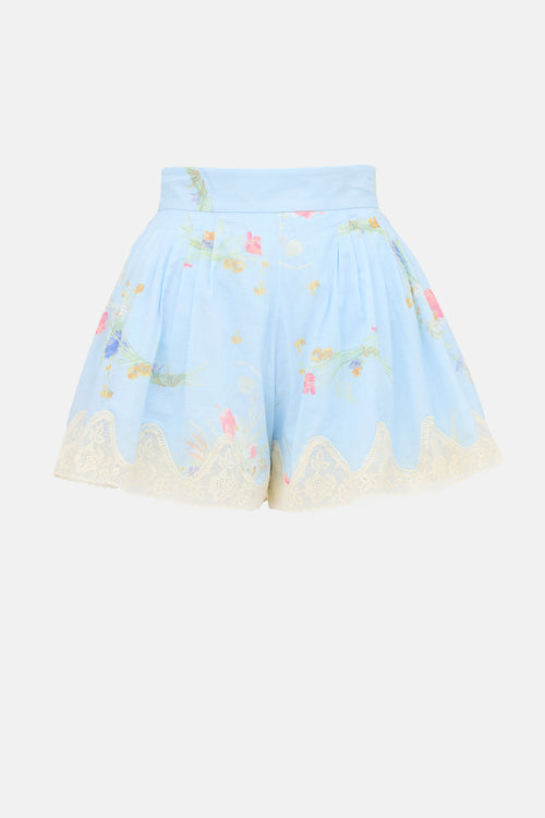 Zimmermann Lucky Lace Trimmed Shorts