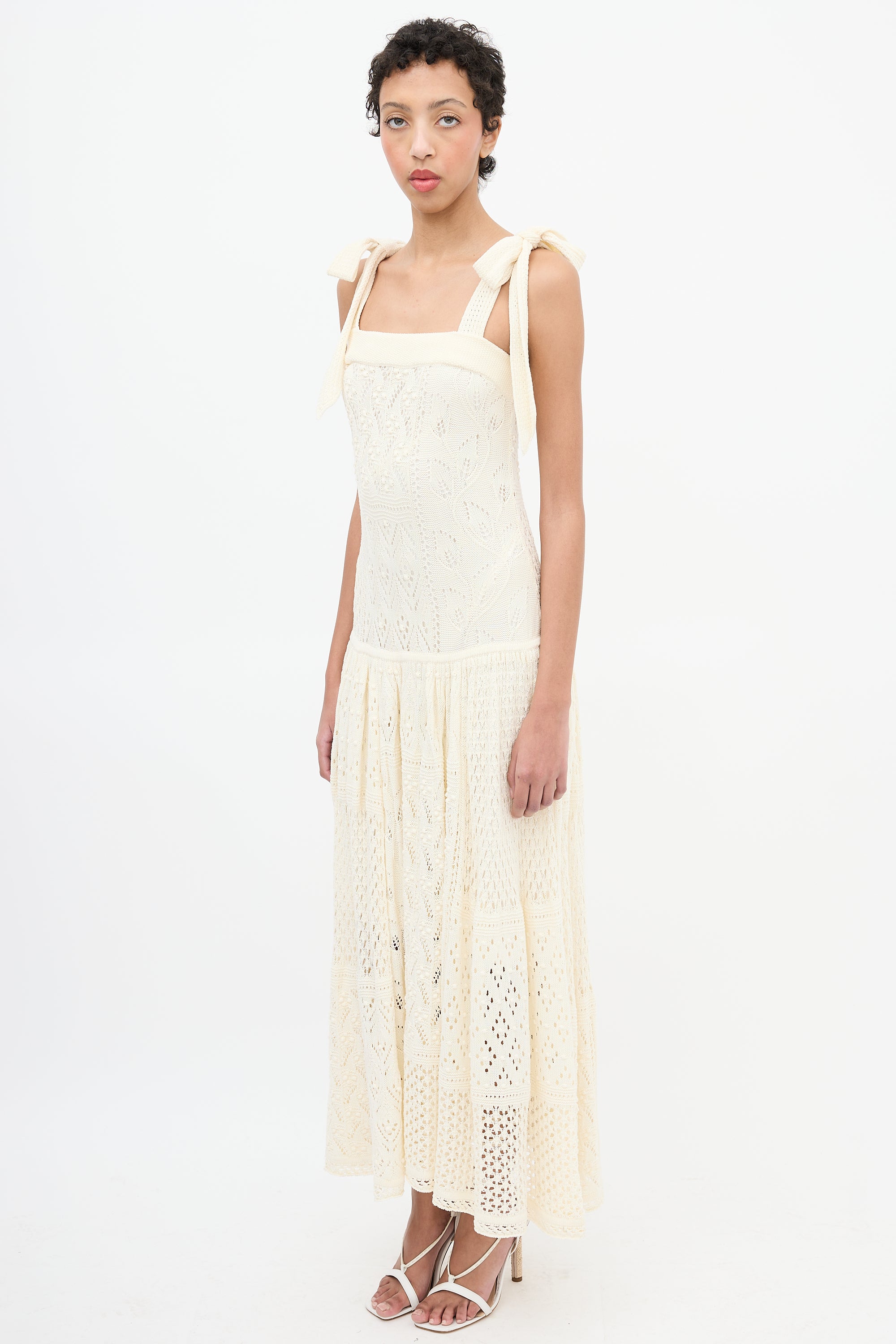 Zimmermann // Cream Crochet Anneke Patchwork Dress VSP Consignment Zimmermann // Cream Crochet Anneke Patchwork Dress VSP Consignment