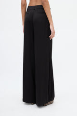 Zimmermann Black Satin Wide Leg Trouser