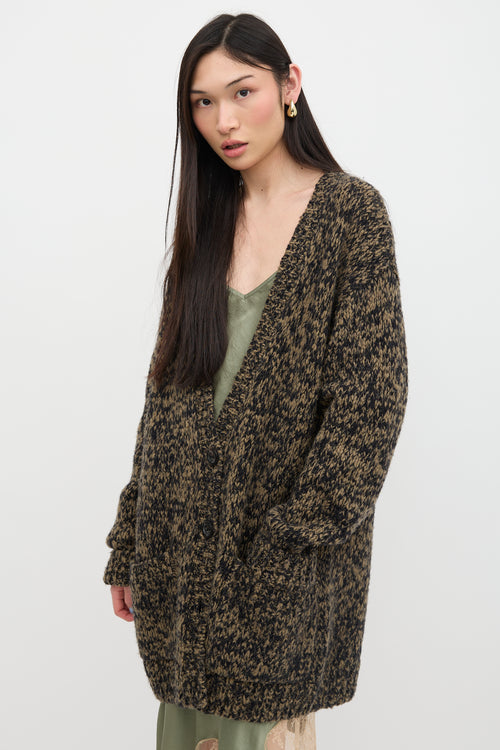 Dries Van Noten Merino Wool Oversized Cardigan