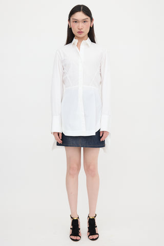 Alaïa Ruched Hi-Low Shirt