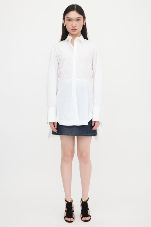 Alaïa Ruched Hi-Low Shirt