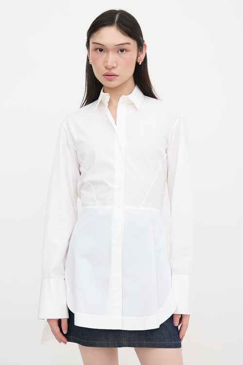 Alaïa Ruched Hi-Low Shirt