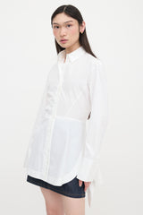 Alaïa Ruched Hi-Low Shirt