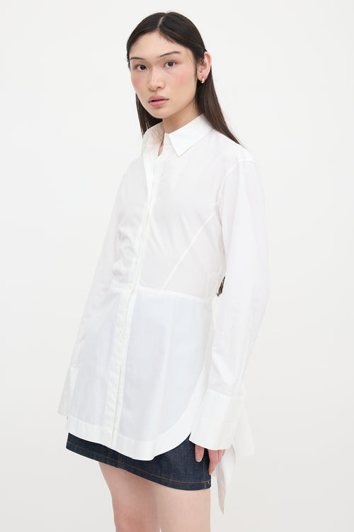Alaïa Ruched Hi-Low Shirt