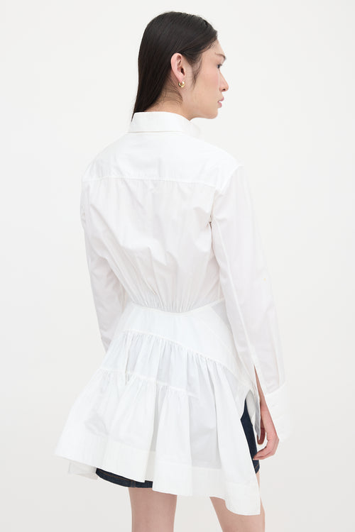 Alaïa Ruched Hi-Low Shirt