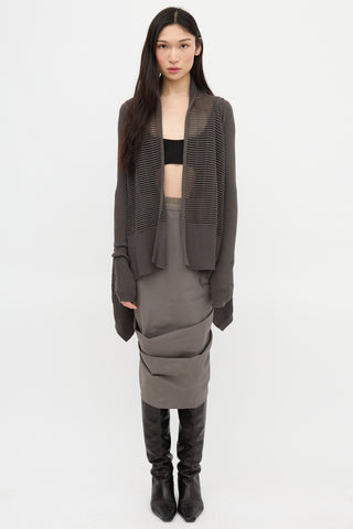 Rick Owens SS 2013 Silk Ruched Skirt