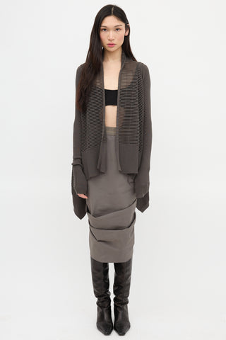 Rick Owens SS 2013 Silk Ruched Skirt