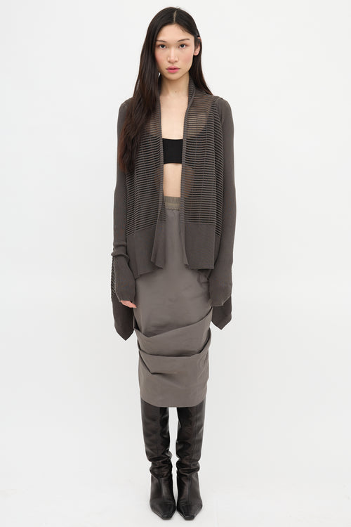 Rick Owens SS 2013 Silk Ruched Skirt