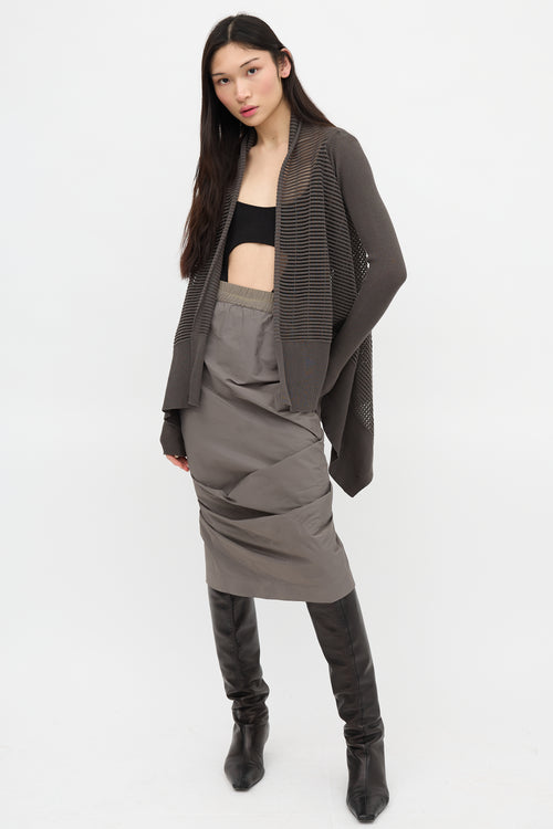 Rick Owens SS 2013 Silk Ruched Skirt