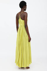 Zac Posen Pleated Sleeveless Gown