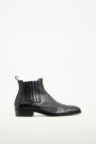 Zadig & Voltaire Black Leather Leon Ankle Boot