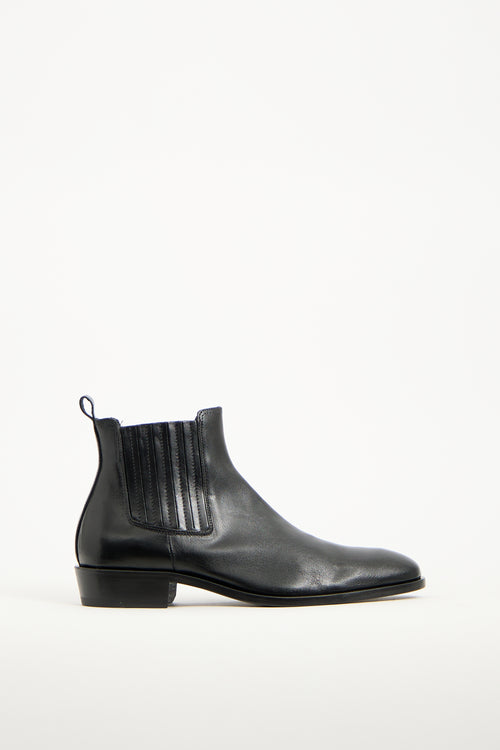 Zadig & Voltaire Black Leather Leon Ankle Boot