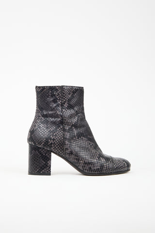 Zadig & Voltaire Embossed Leather Ankle Boot