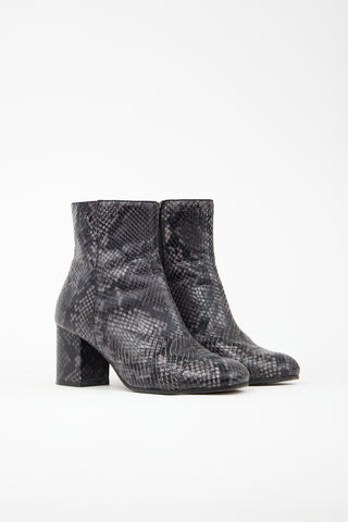 Zadig & Voltaire Embossed Leather Ankle Boot