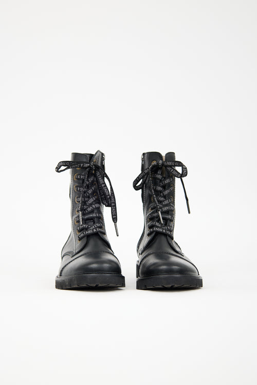 Zadig & Voltaire Leather Joe Combat Boot