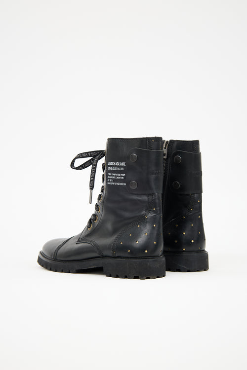 Zadig & Voltaire Leather Joe Combat Boot