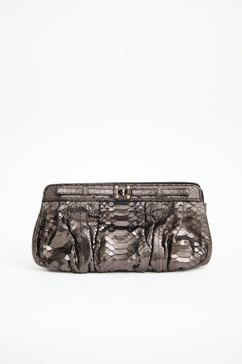 Zagliani Exotic Leather Clutch