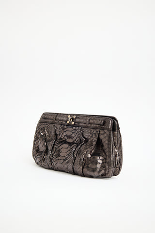 Zagliani Exotic Leather Clutch