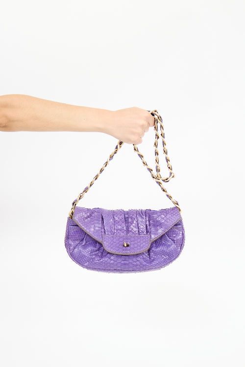 Zagliani Textured Leather Shoulder Bag