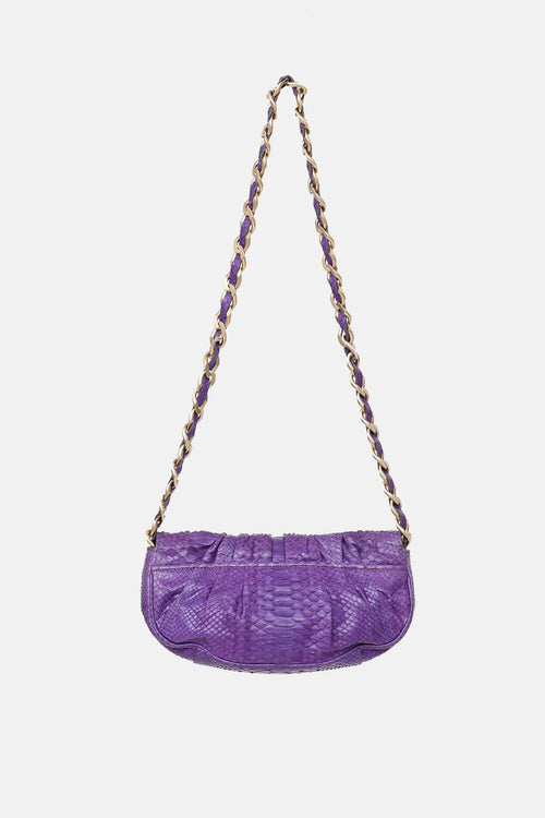 Zagliani Exotic Leather Crossbody Bag