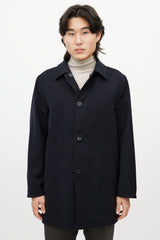 Zegna Black Cashmere & Nylon Reversible Jacket