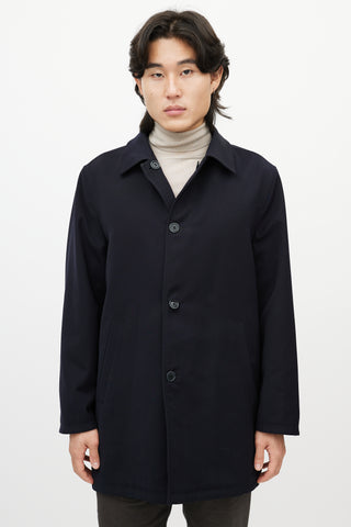 Zegna Black Cashmere & Nylon Reversible Jacket
