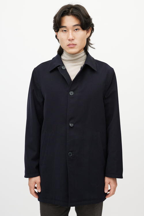 Zegna Black Cashmere & Nylon Reversible Jacket