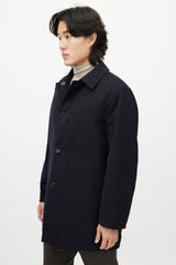 Zegna Black Cashmere & Nylon Reversible Jacket