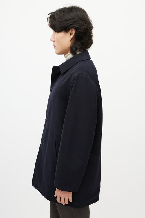 Zegna Black Cashmere & Nylon Reversible Jacket