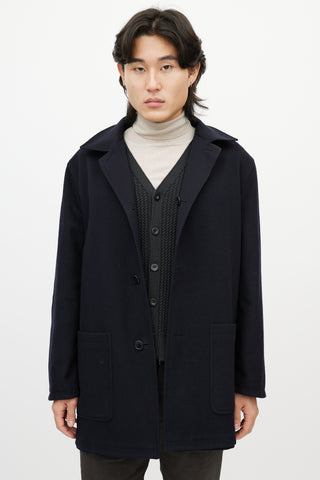 Zegna Black Cashmere & Nylon Reversible Jacket