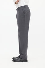 Zegna Grey Checkered Trouser