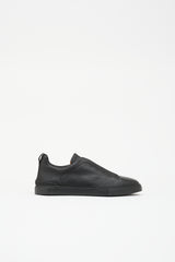 Zegna Leather Triple Stitch Sneaker