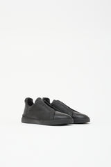 Zegna Leather Triple Stitch Sneaker