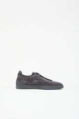 Zegna Suede Triple Stitch Sneaker
