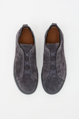 Zegna Suede Triple Stitch Sneaker