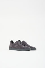 Zegna Suede Triple Stitch Sneaker