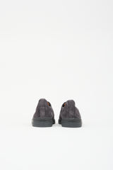 Zegna Suede Triple Stitch Sneaker