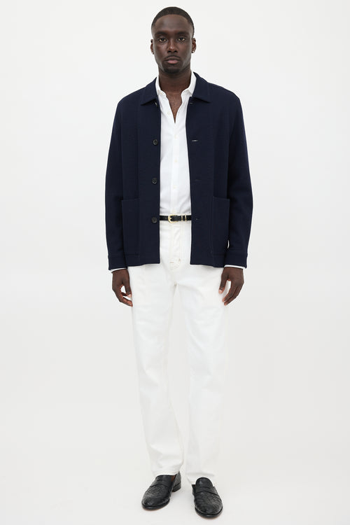 Zegna Wool Piqué Jersey Jacket