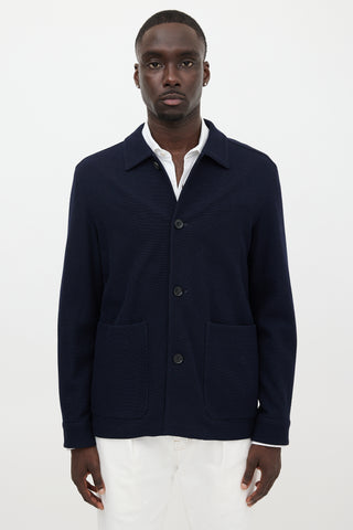 Zegna Wool Piqué Jersey Jacket